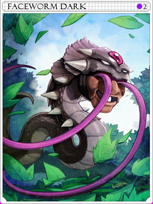 Carta Verme Sombrio com Rosto