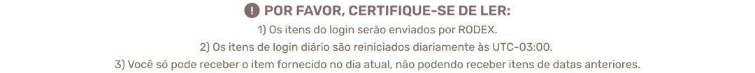 POR FAVOR, CERTIFIQUE-SE DE LER