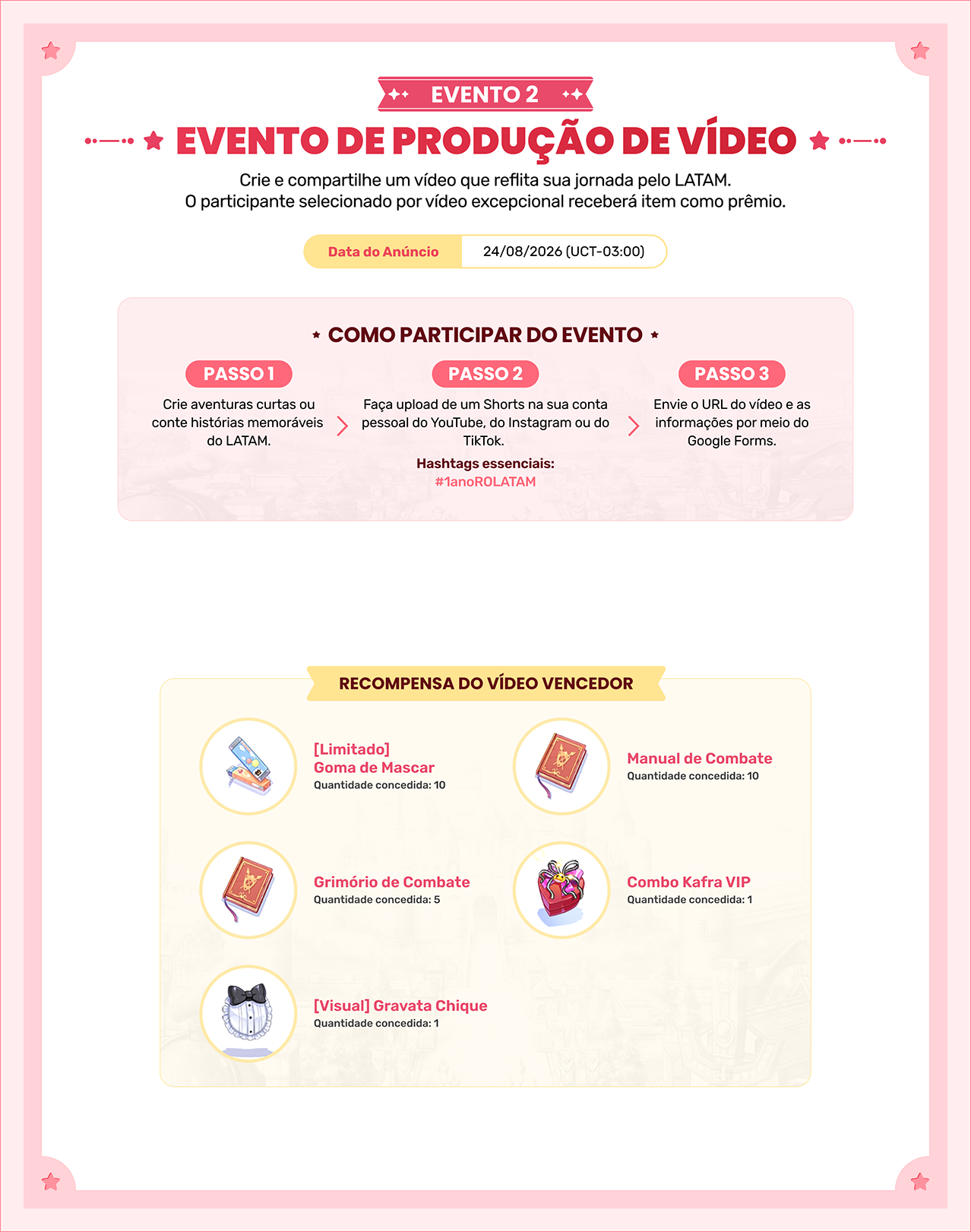 EVENTO 2 - Evento de produção de vídeo