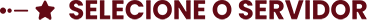 Selecione o servidor